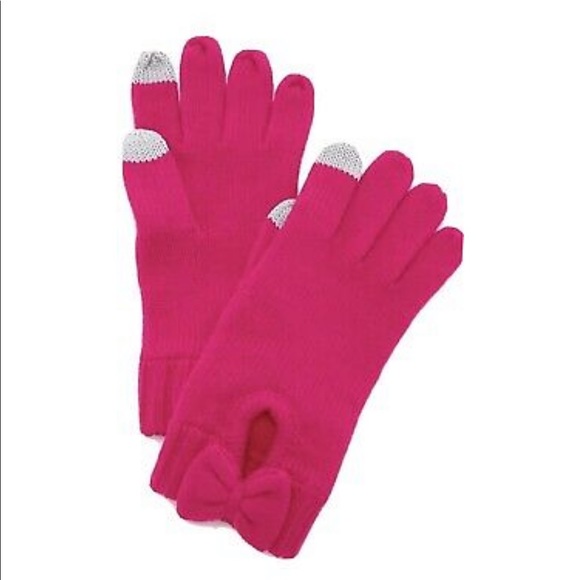 NEW Kate Spade gathered bow gloves with TOUCH TECH - Picture 1 of 4